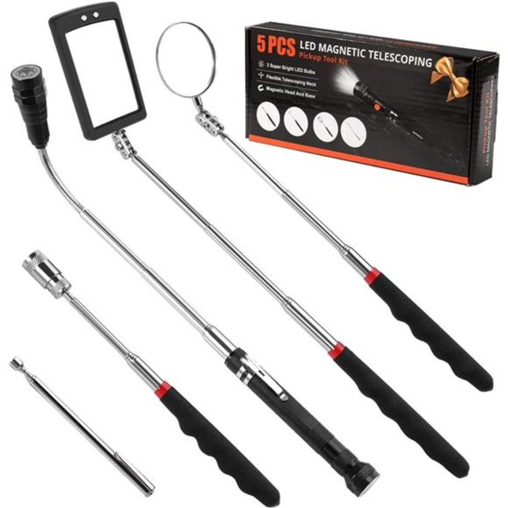 Magnetic Pickup Tool Kit with 1 & 15 lb Magnet Stick